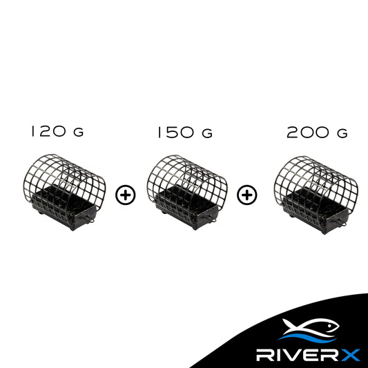 Folyóvízi feeder kosár szett – 120, 150 és 200 g – 3 db